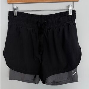 Gymshark Black and Grey Running Shorts